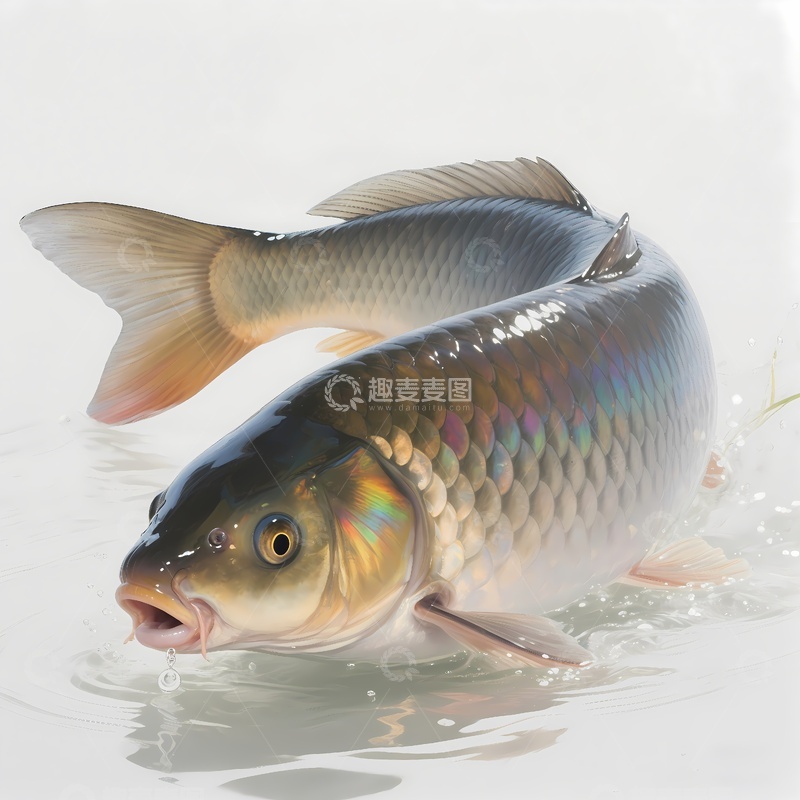 高清大图下载【趣麦麦图】草鱼鲤鱼青鱼2