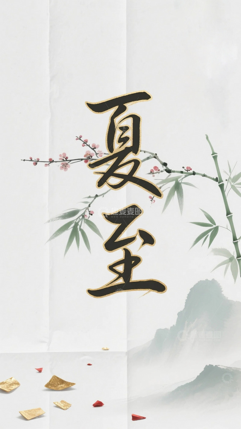 高清大图下载【趣麦麦图】夏至海报宣传字体2