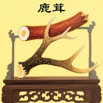 鹿肉手绘线稿摄影