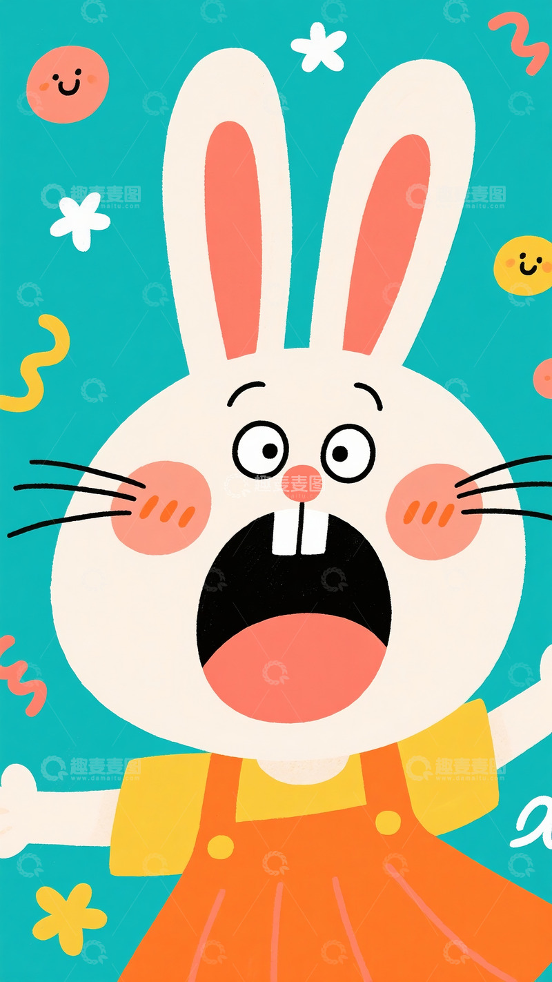 高清大图下载【趣麦麦图】穿裙子的小兔子1