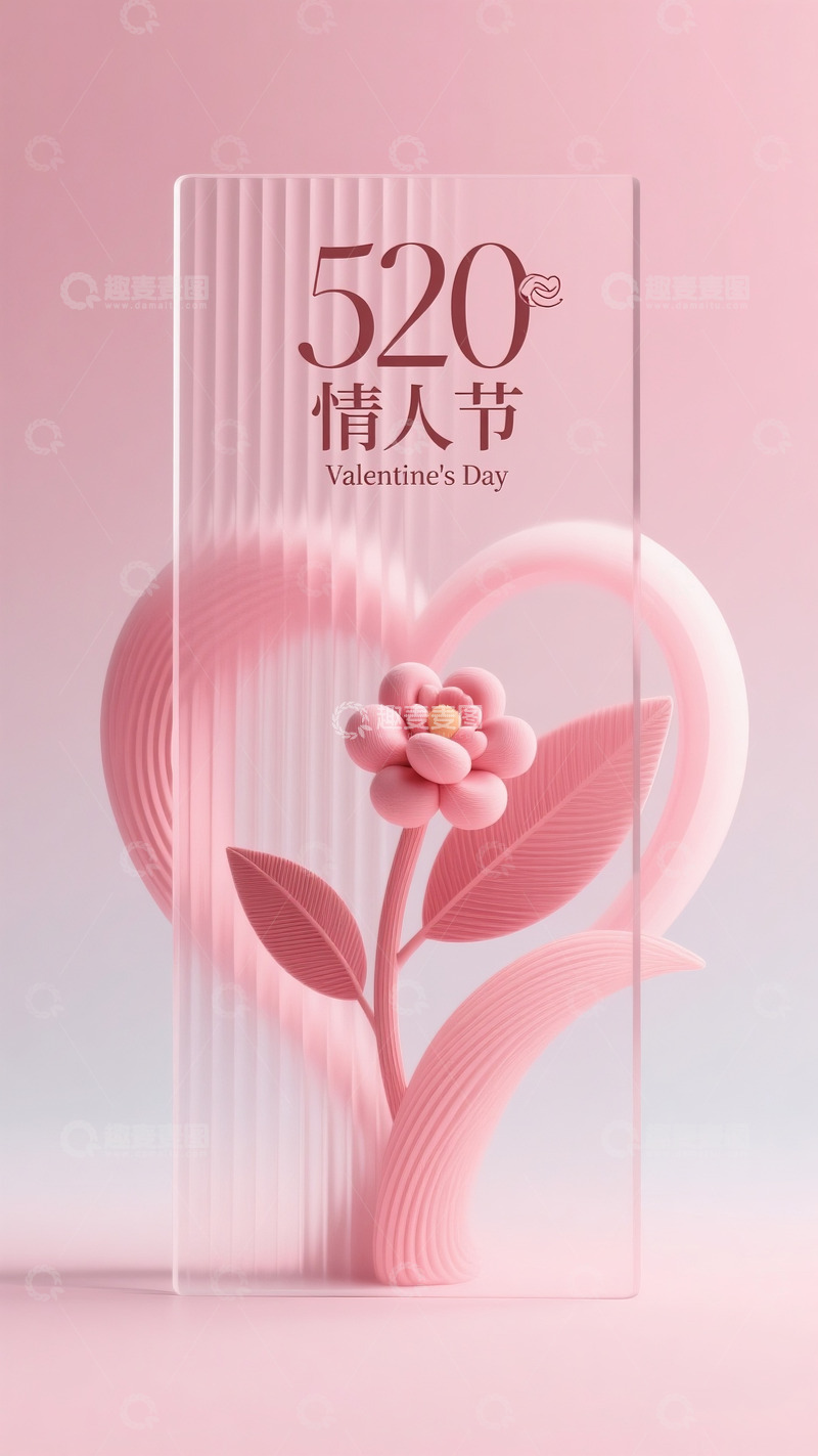高清大图下载【趣麦麦图】520情人节海报2