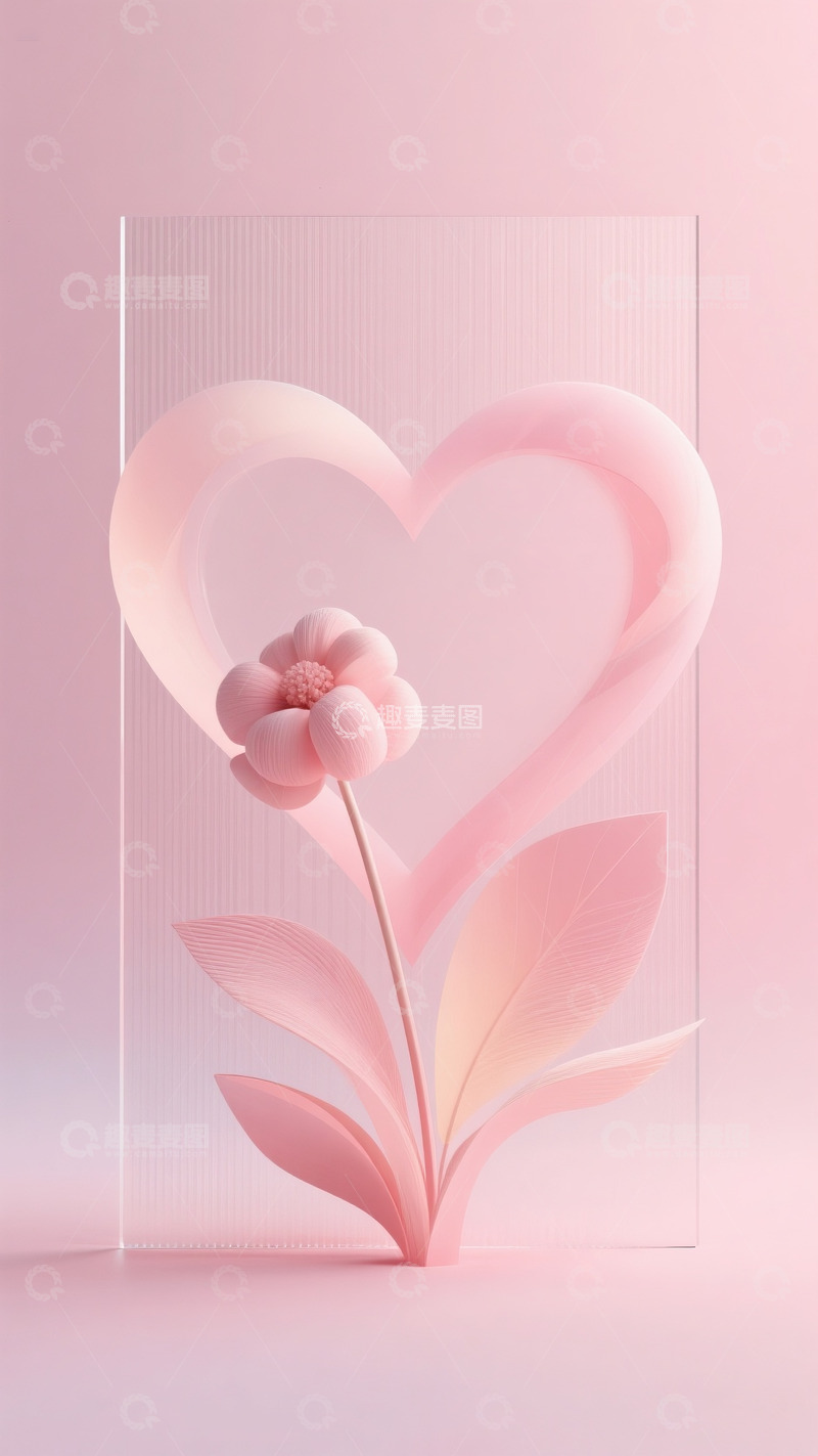 高清大图下载【趣麦麦图】520情人节海报背景1