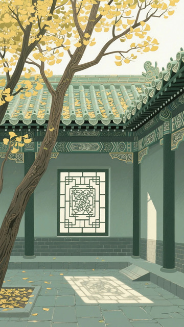 故宫一角插画1