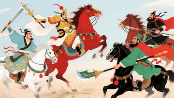 三英战吕布插画