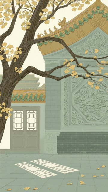 故宫一角插画2