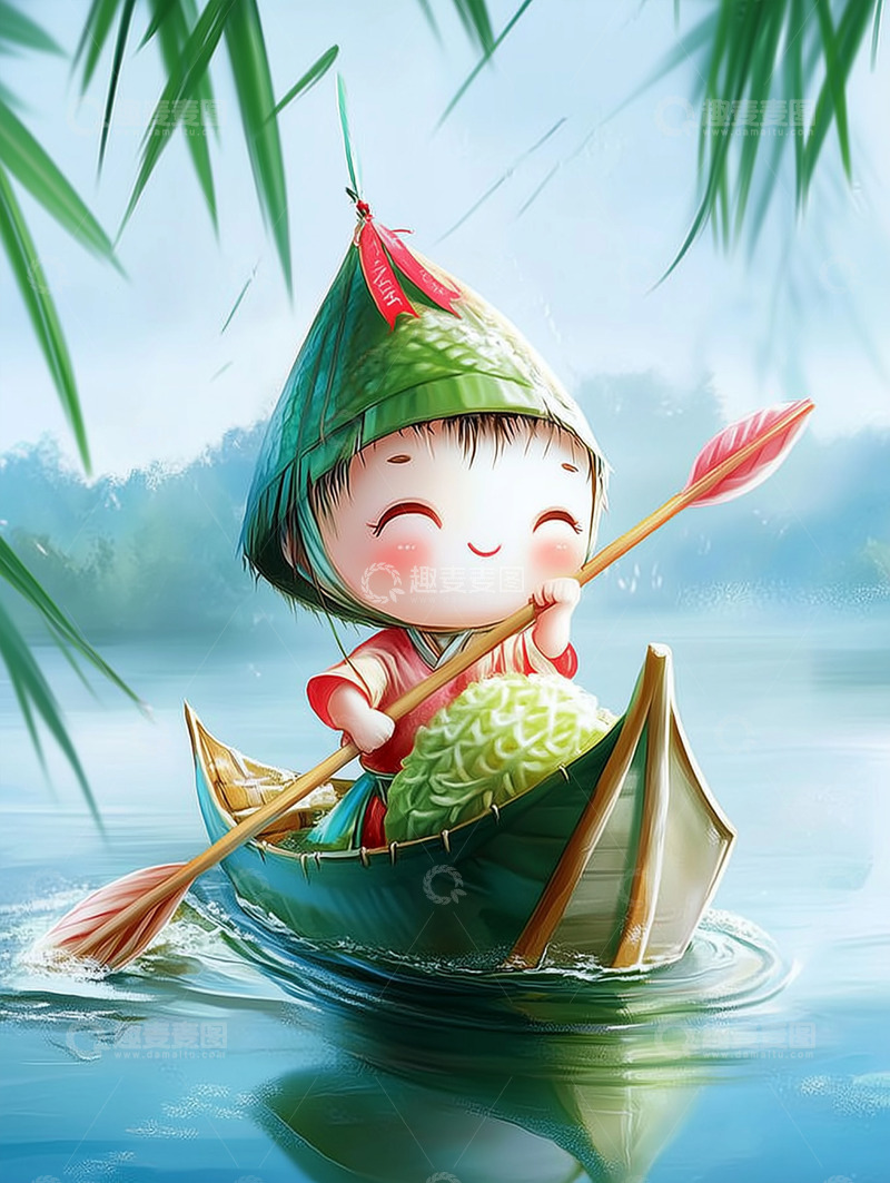 高清大图下载【趣麦麦图】节日唯美背景插画素材&mdash;&mdash;端午篇77