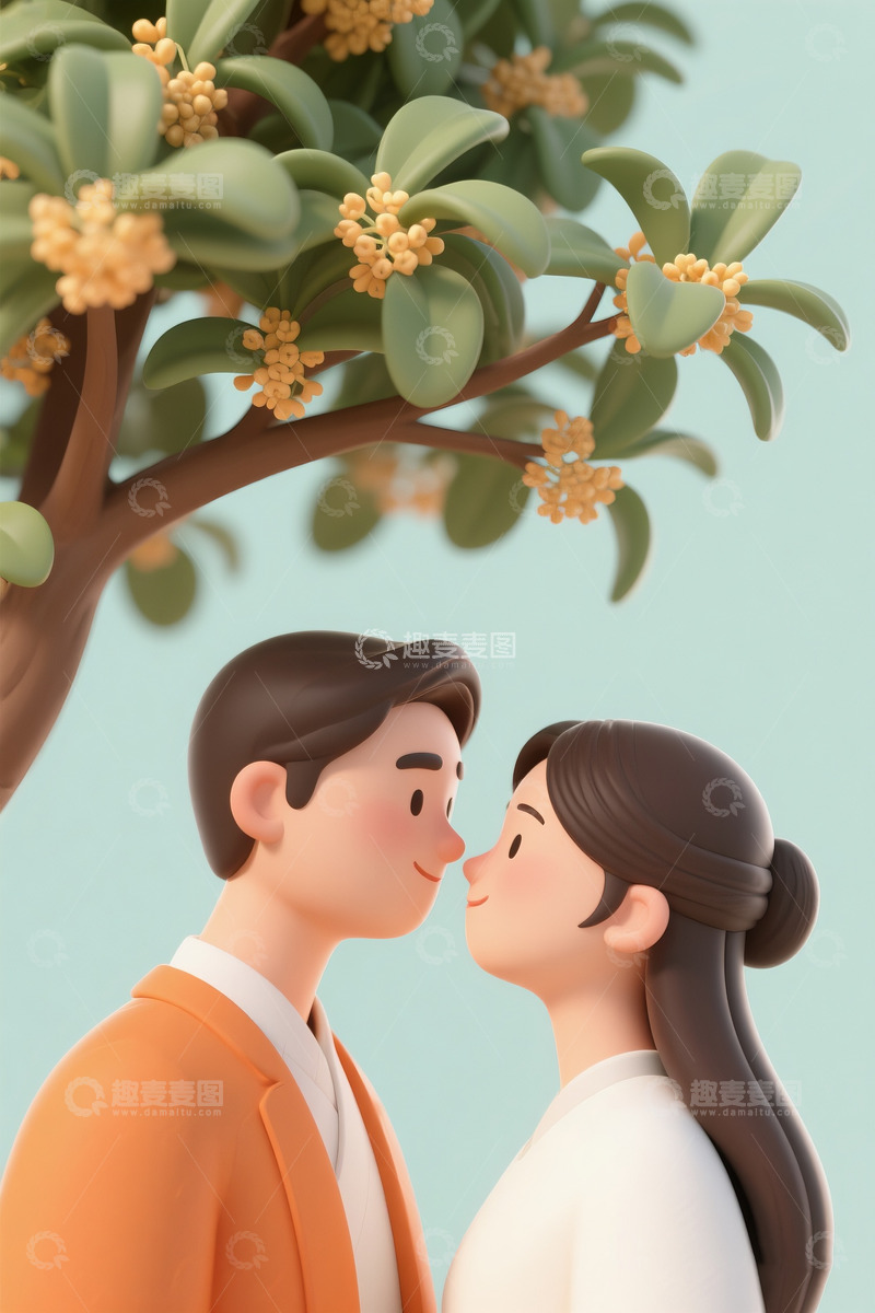 高清大图下载【趣麦麦图】520情人节情侣人物设计1