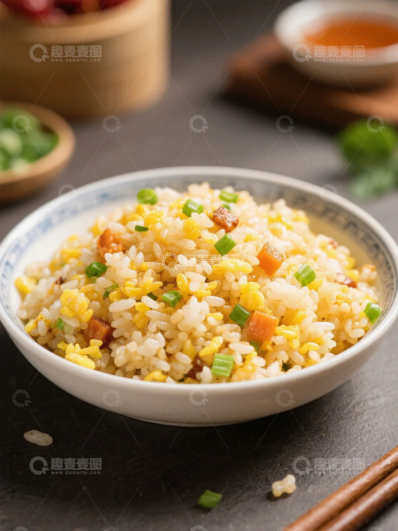高清大图下载【趣麦麦图】美味的蛋炒饭什锦炒饭虾仁炒饭