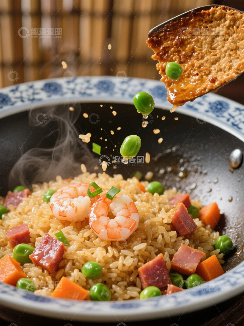 高清大图下载【趣麦麦图】美味的蛋炒饭什锦炒饭虾仁炒饭4