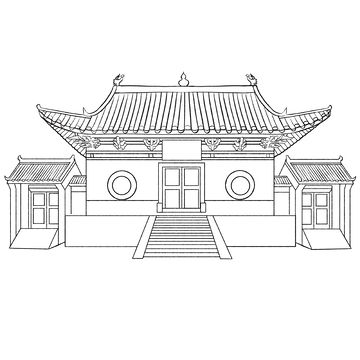 水墨，少林寺，寺院