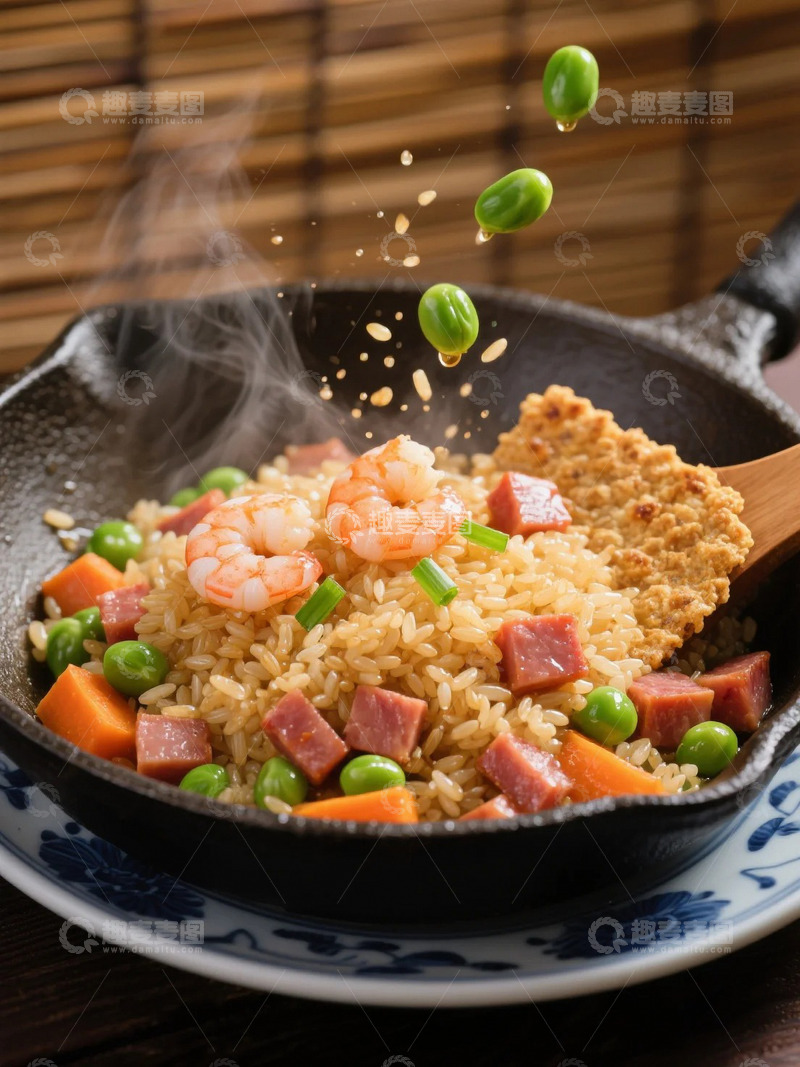 高清大图下载【趣麦麦图】美味的蛋炒饭什锦炒饭虾仁炒饭7