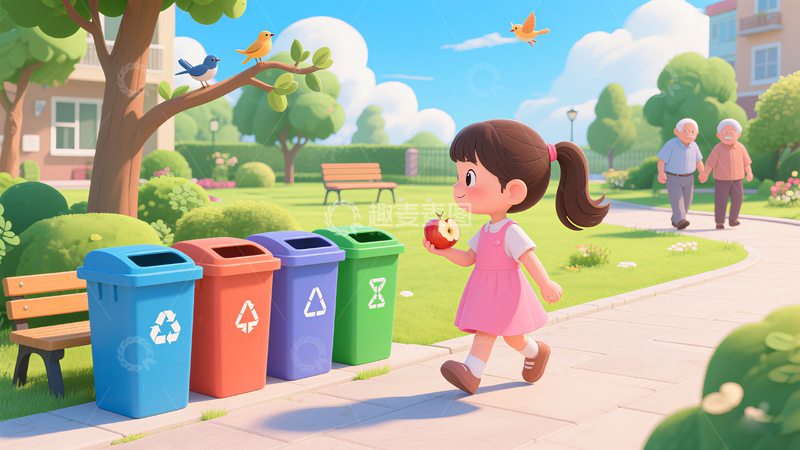 高清大图下载【趣麦麦图】请勿乱扔垃圾