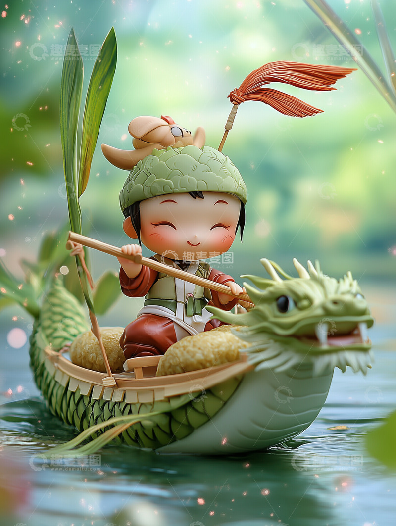 高清大图下载【趣麦麦图】节日唯美背景插画素材&mdash;&mdash;端午篇91