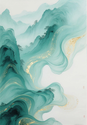 水墨流体青山绿水11