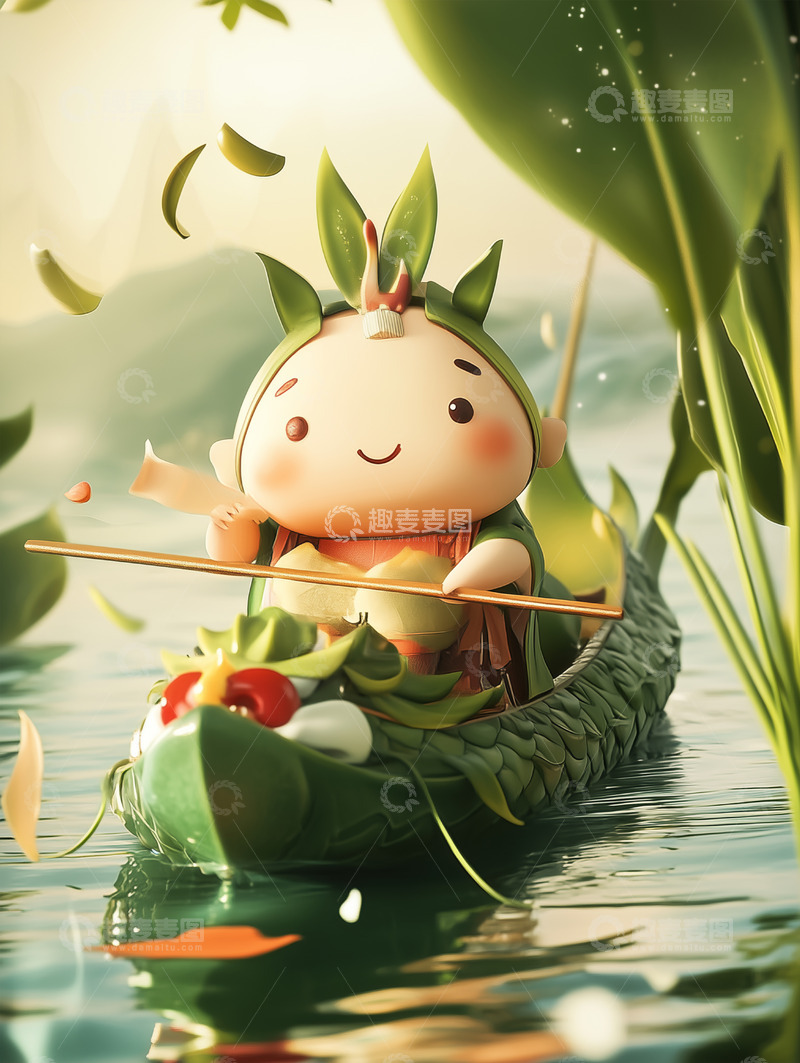 高清大图下载【趣麦麦图】节日唯美背景插画素材&mdash;&mdash;端午篇94