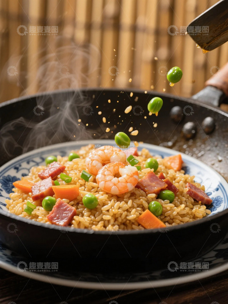 高清大图下载【趣麦麦图】美味的蛋炒饭什锦炒饭虾仁炒饭8