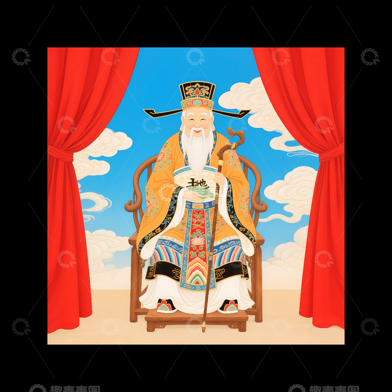 高清大图下载【趣麦麦图】土地公土地爷