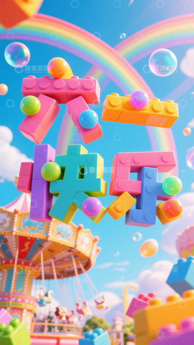 高清大图下载【趣麦麦图】六一儿童节快乐1