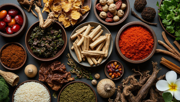 食材香料调料俯视场景