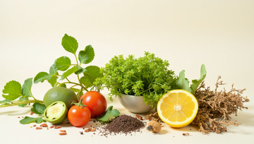 清新蔬菜水果堆叠场景1