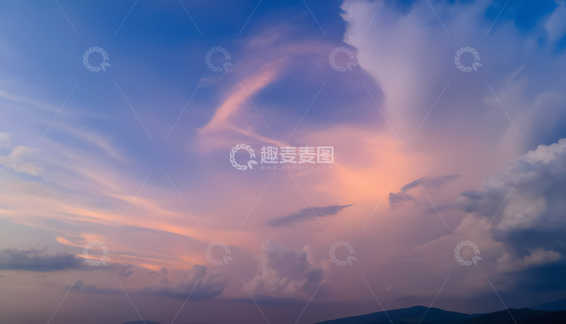 高清大图下载【趣麦麦图】创意唯美天空晚霞云彩摄影图2