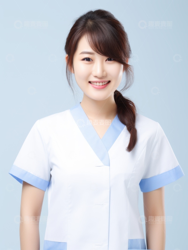 高清大图下载【趣麦麦图】一位漂亮的护士肖像