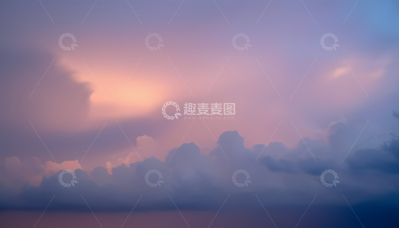 高清大图下载【趣麦麦图】创意唯美天空晚霞云彩摄影图1