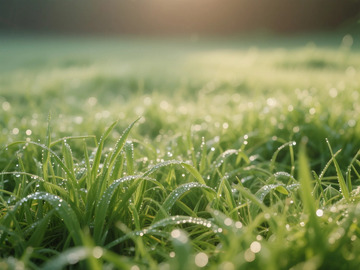 雨后的草原特写