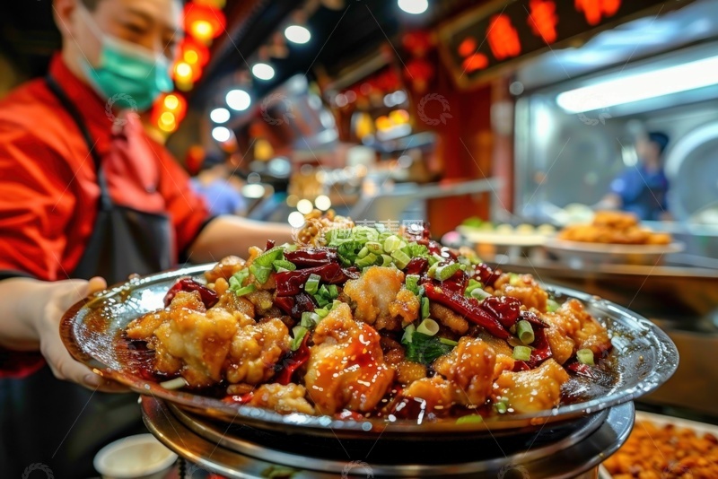 高清大图下载【趣麦麦图】一盘辣椒炒小酥肉