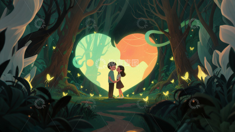 高清大图下载【趣麦麦图】情人节奇幻插画3