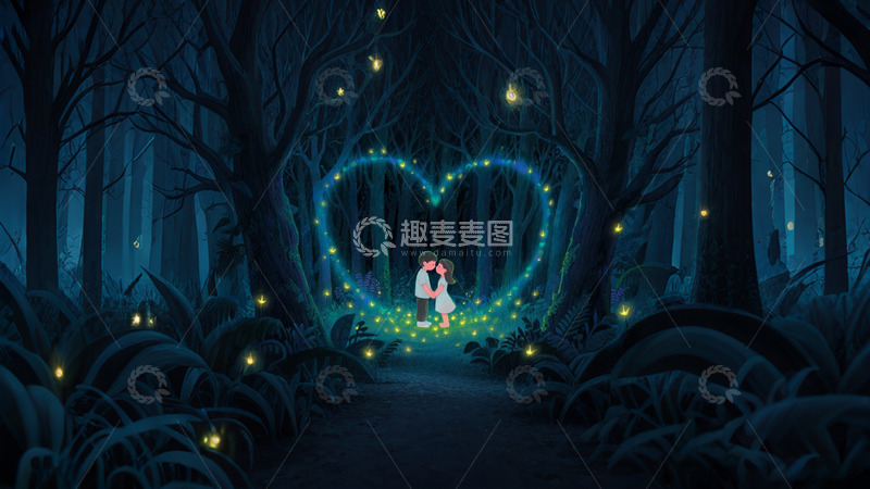 高清大图下载【趣麦麦图】情人节奇幻插画