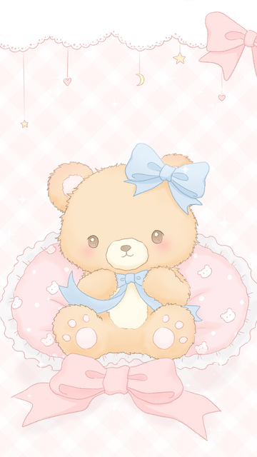 蝴蝶结小熊插画