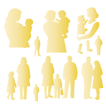 母亲矢量人物剪影