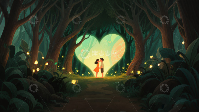高清大图下载【趣麦麦图】情人节奇幻插画2