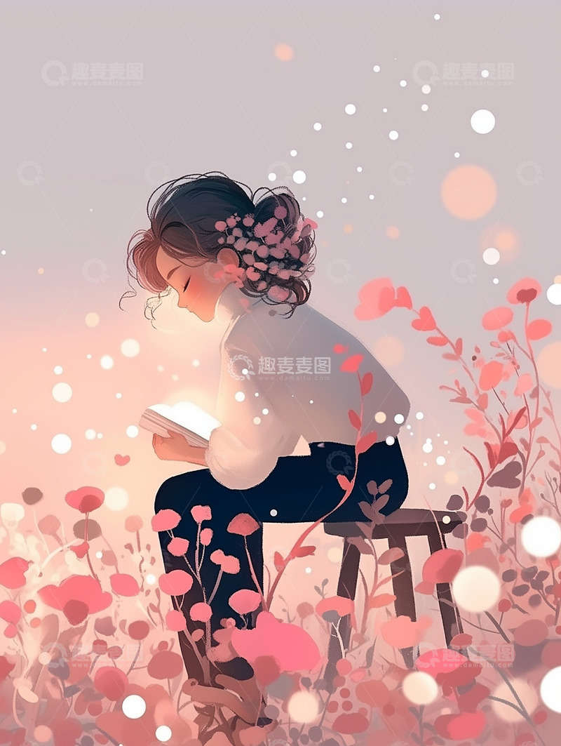 高清大图下载【趣麦麦图】节日唯美背景插画素材25