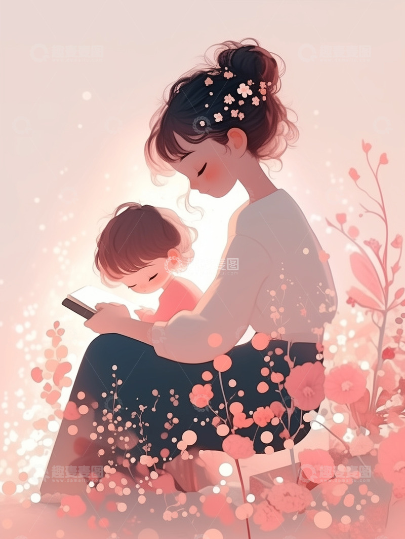 高清大图下载【趣麦麦图】节日唯美背景插画素材27