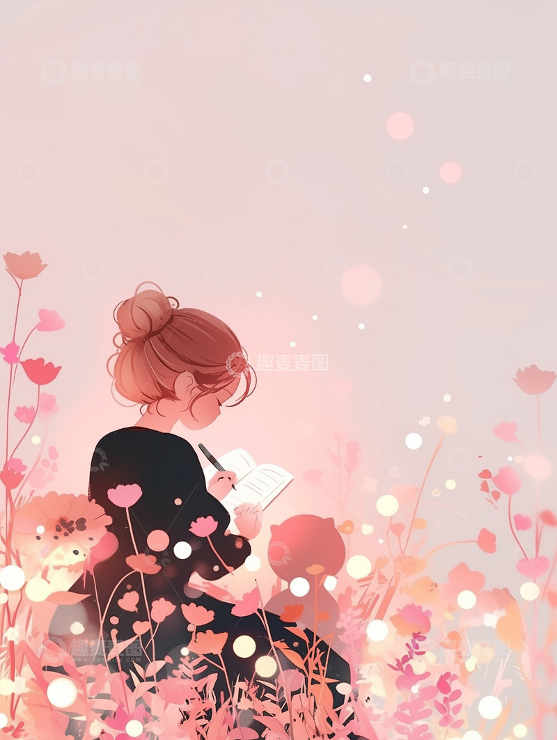 高清大图下载【趣麦麦图】节日唯美背景插画素材28