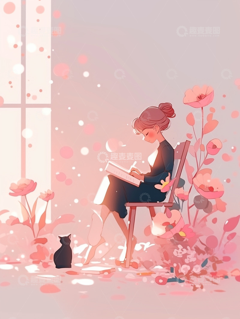 高清大图下载【趣麦麦图】节日唯美背景插画素材24