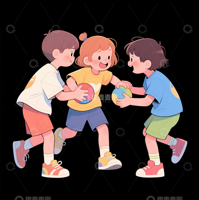 高清大图下载【趣麦麦图】玩耍的小孩子3