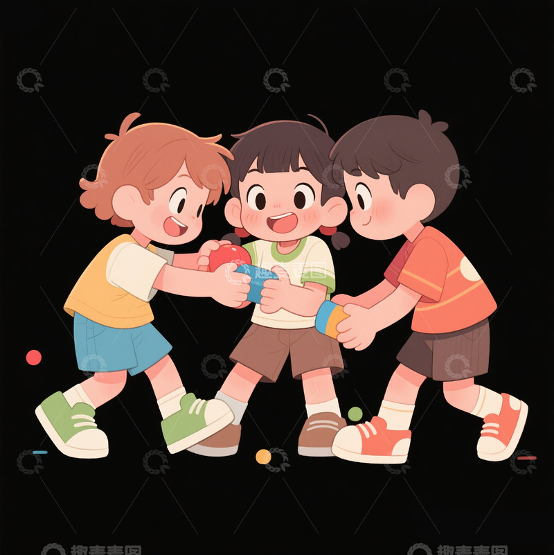 高清大图下载【趣麦麦图】玩耍的小孩子6