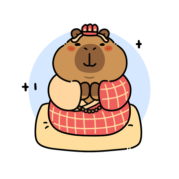 卡通可爱唐僧卡皮巴拉图案