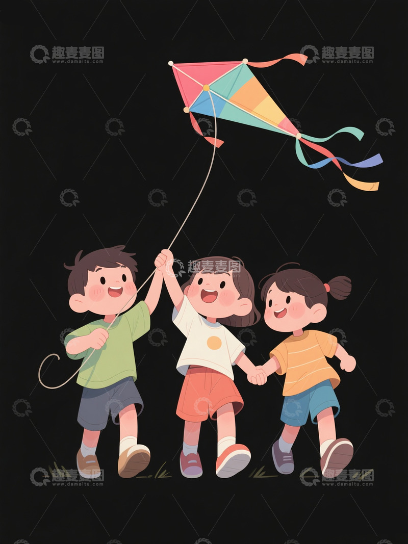 高清大图下载【趣麦麦图】玩耍的小孩子