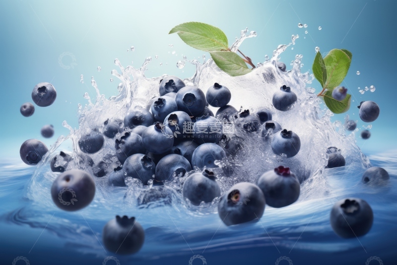 高清大图下载【趣麦麦图】一堆新鲜的蓝莓水果1