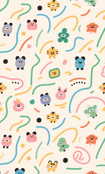 卡通图案底纹11