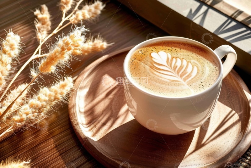 高清大图下载【趣麦麦图】一杯拉花咖啡8