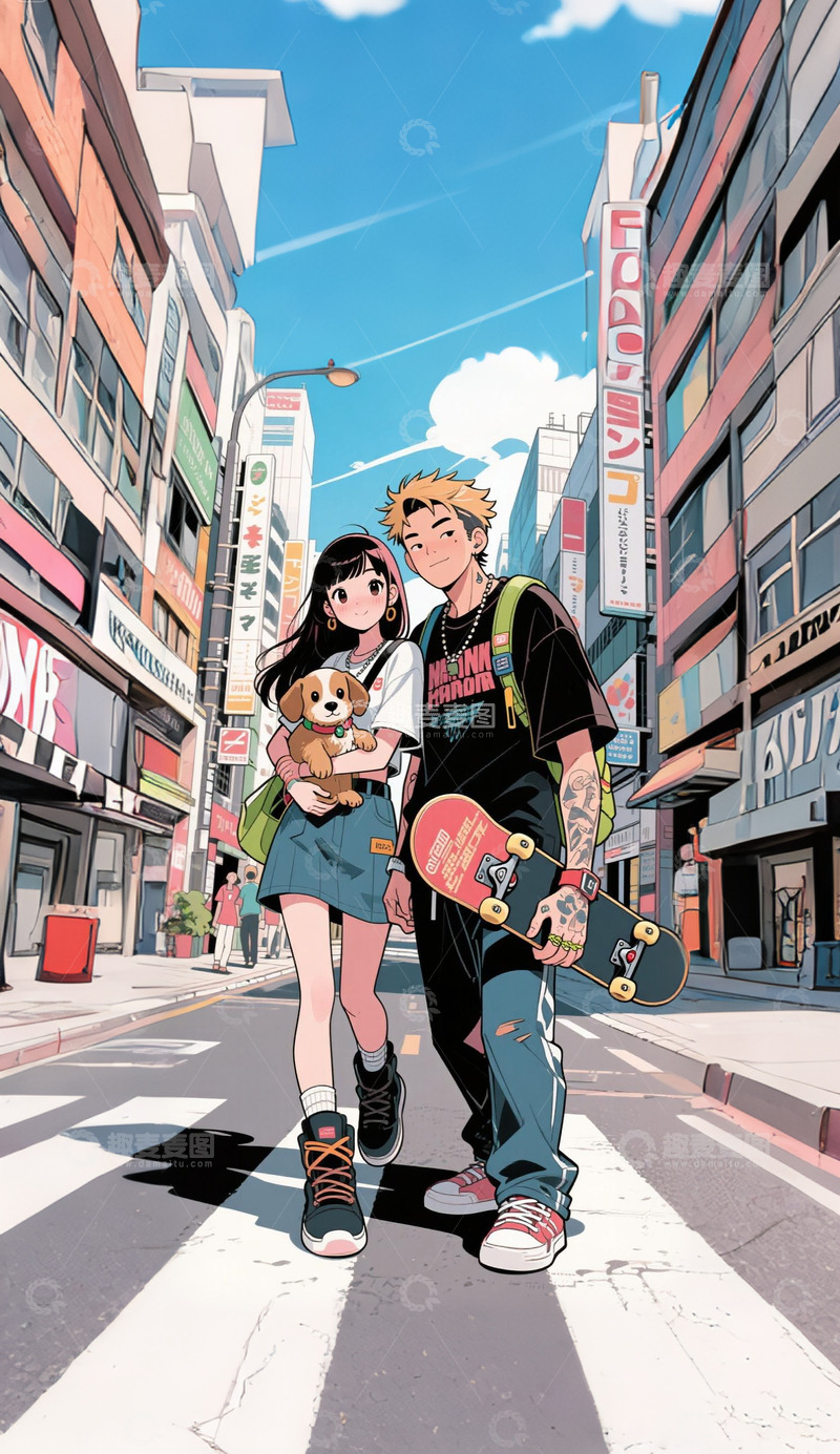 高清大图下载【趣麦麦图】潮流的情侣4