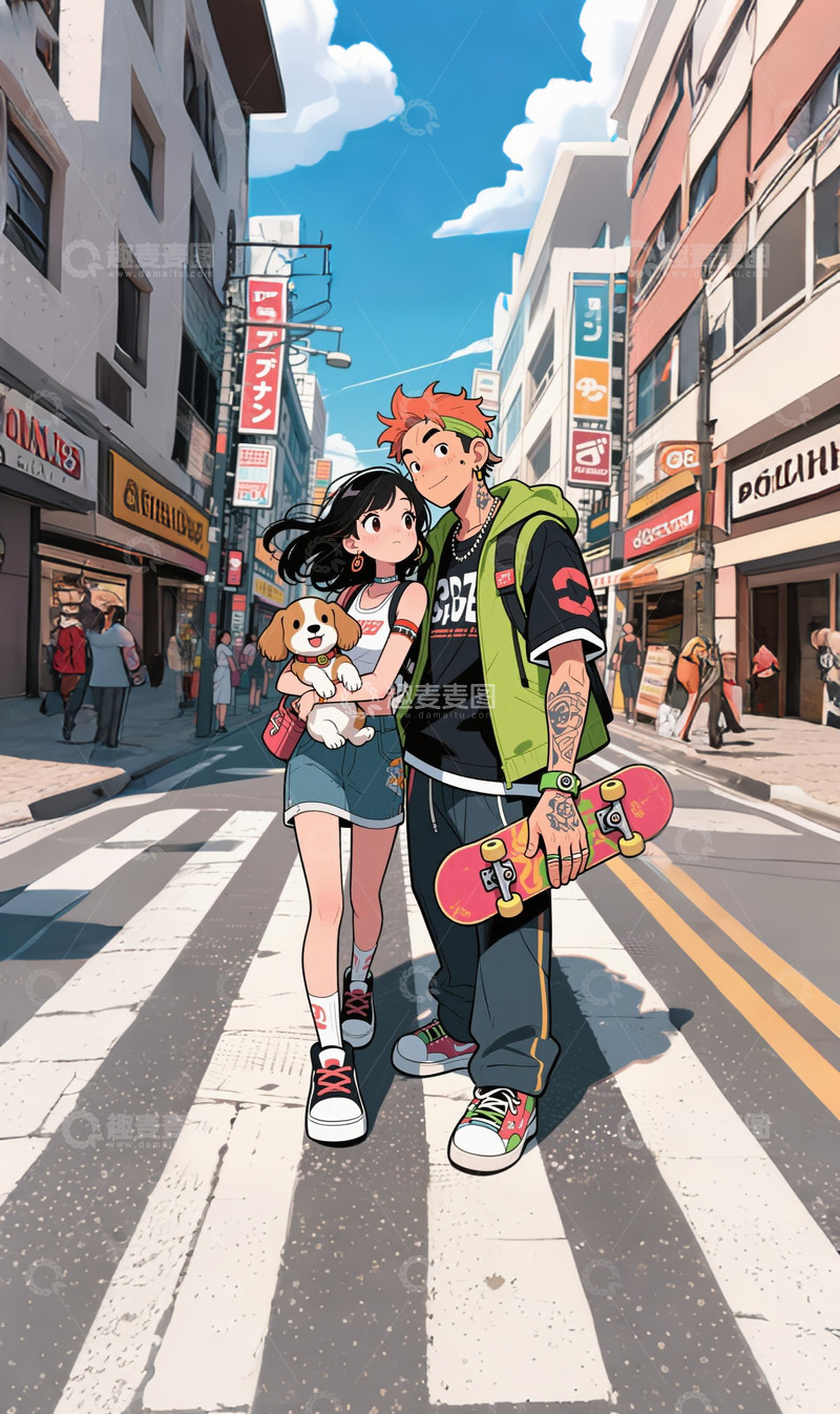 高清大图下载【趣麦麦图】潮流的情侣3