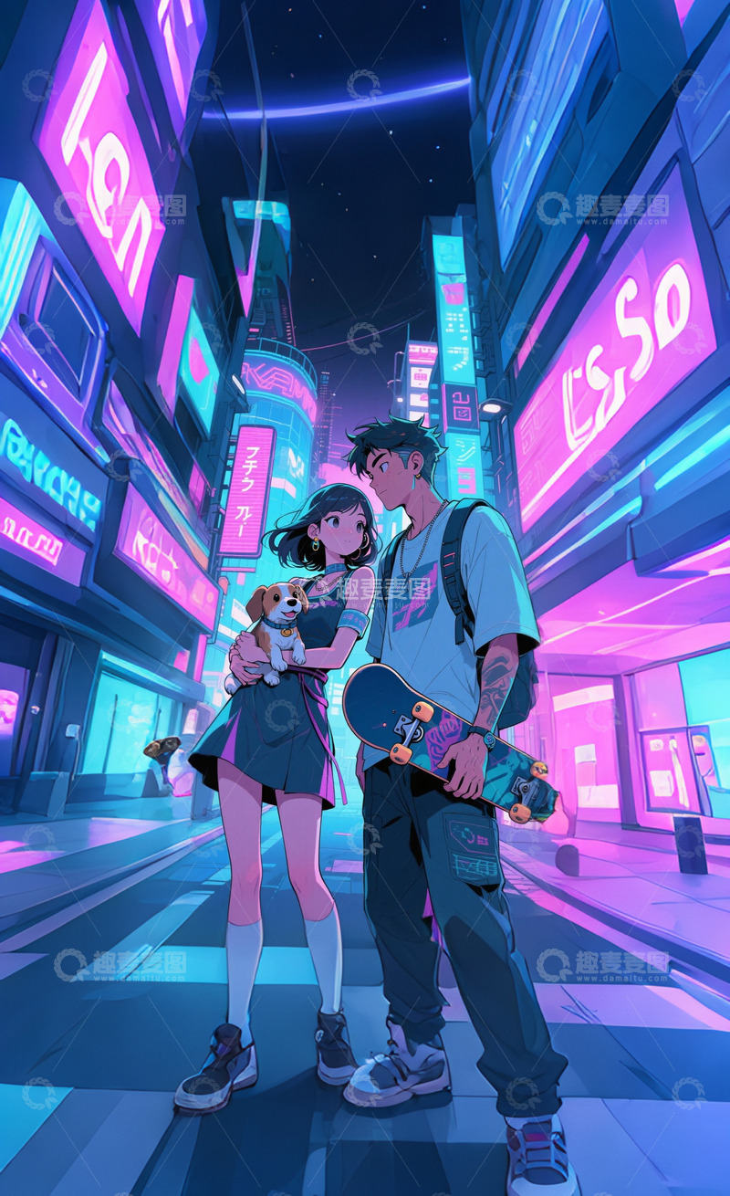 高清大图下载【趣麦麦图】潮流的情侣2