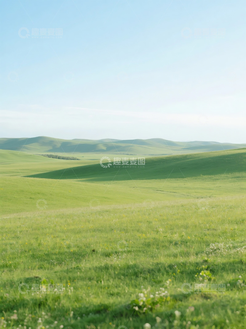 高清大图下载【趣麦麦图】AICG写实摄影风格小清新草场大自然1