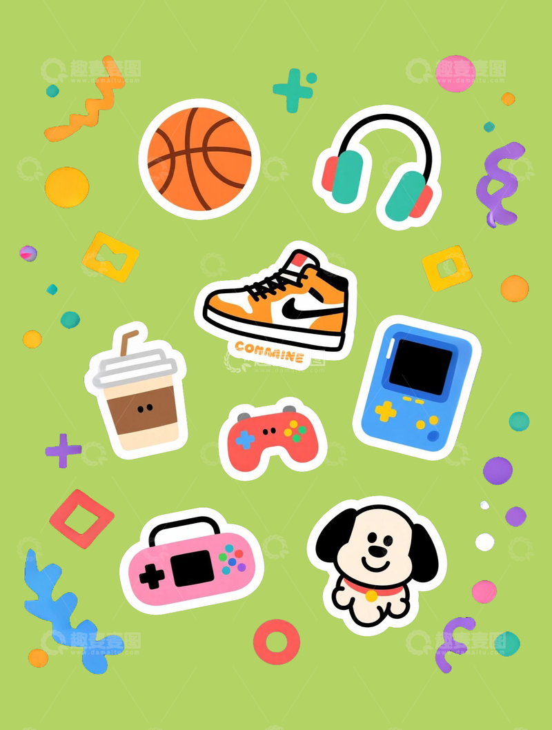 源文件下载【趣麦麦图】潮流标签贴纸2